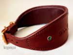 wide leather hound collar