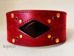 wide leather hound collar