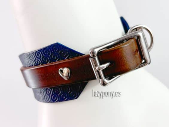 tooled leather dog collar Lazypony