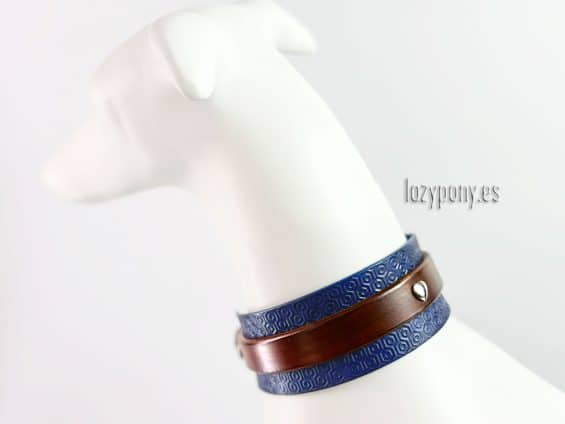 tooled leather dog collar Lazypony