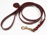 braided leather dog collar