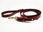 braided leather dog collar