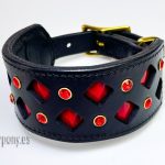 Sighthound leather collar Gothic Lazypony