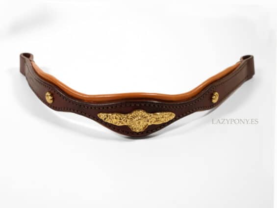 Baroque browband Classic Lazypony, leather handmade browband