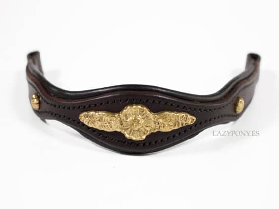 Baroque browband Classic Lazypony, leather handmade browband
