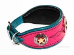 pink leather texas dog collar Lazypony