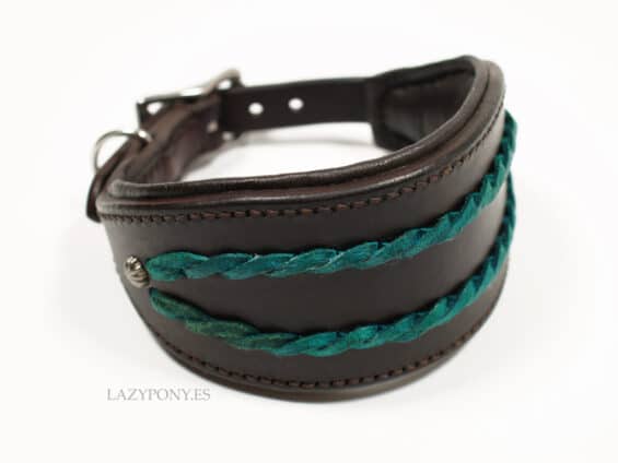 braided hound dog collar Lazypony