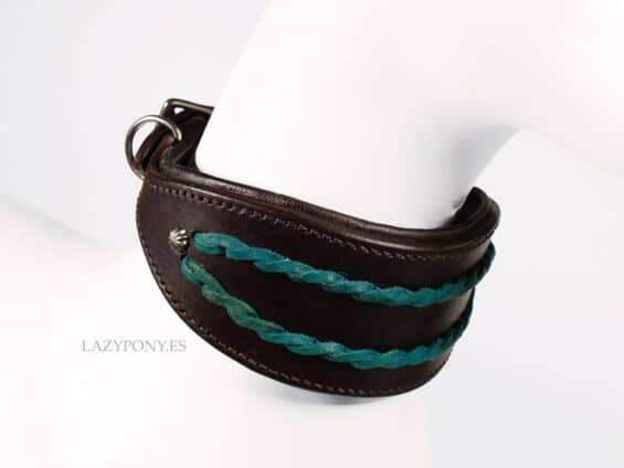 braided hound dog collar Lazypony