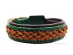 braided leather dog collar Lazypony