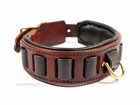 wide leather dog collar