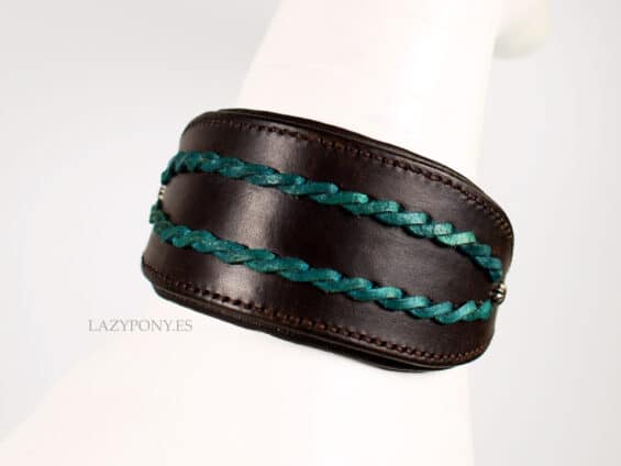 braided hound dog collar Lazypony