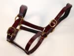 Leather horse halter Classic Lazypony, adjustable padded headstall, handmade patent halter