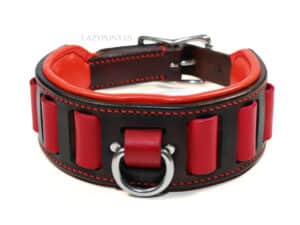 wide leather dog collar