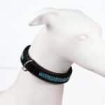 Crystal leather dog collar Lazypony, handmade diamond pet collar