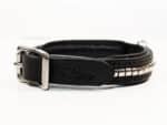 Classic clincher leather dog collar Lazypony, handmade adjustable collar