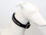 Classic clincher leather dog collar Lazypony, handmade adjustable collar