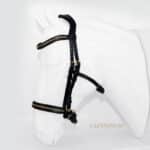 Anatomical clincher bridle Lazypony, custom leather horse bridle