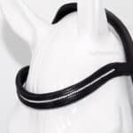 White pearl leather browband Lazypony