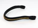 Wave clincher browband Lazypony, handmade horse browband with brass or silver clinchers