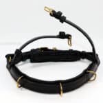 Cavesson noseband Lazypony, academic padded horse noseband with rings