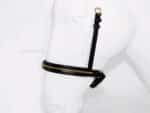 Clincher noseband Lazypony, handmade padded straight horse leather noseband