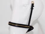 Clincher noseband Lazypony, handmade padded straight horse leather noseband