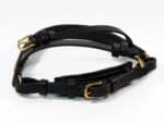 Clincher noseband Lazypony, handmade padded straight horse leather noseband