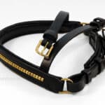 Clincher noseband Lazypony, handmade padded straight horse leather noseband