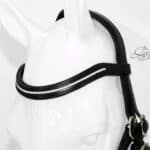 Crystal Browband Lazypony White Opal, wave leather horse browband with preciosa crystals