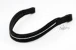 White pearl leather browband Lazypony, wave beaded horse browband