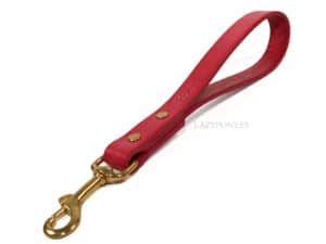 short lead, traffic handle, pink leash, black leash, short dog leather leash