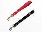 short lead, traffic handle, pink leash, black leash, short dog leather leash