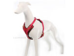 Leather Y-shape dog harness Lazypony, pink harness