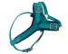 Leather Y-shape dog harness Lazypony, turquoise harness
