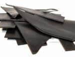 black leather pieces for crafting