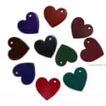 Leather Heart Patch Set, 10 Hearts for DIY