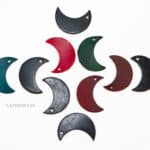 Leather Moon Patches Keychains