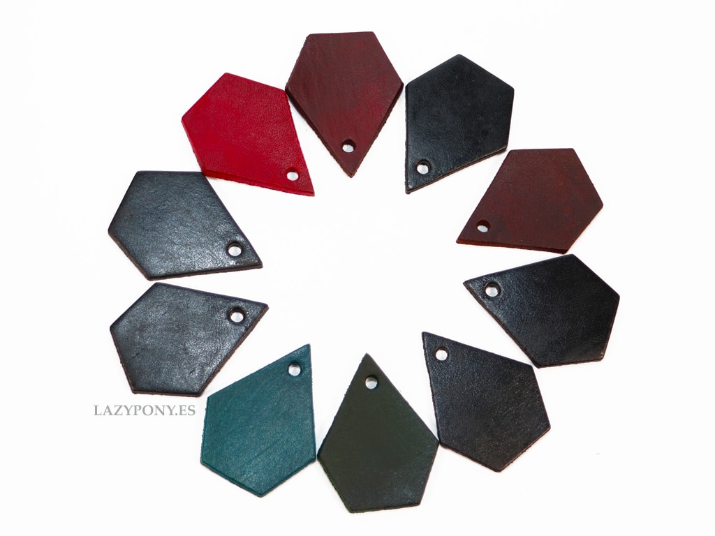 2411 Pentagon Leather Tags for Crafts and Dog Collars