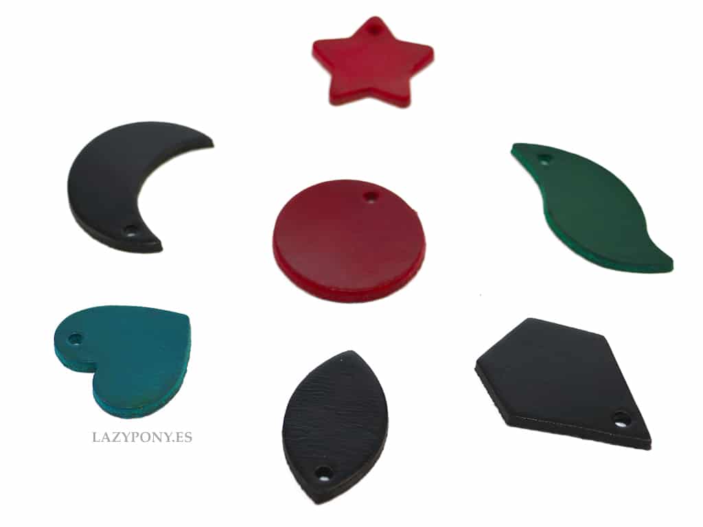 2415 Mixed Leather Tags Lazypony, Set of 10 Leather Patches for Crafts