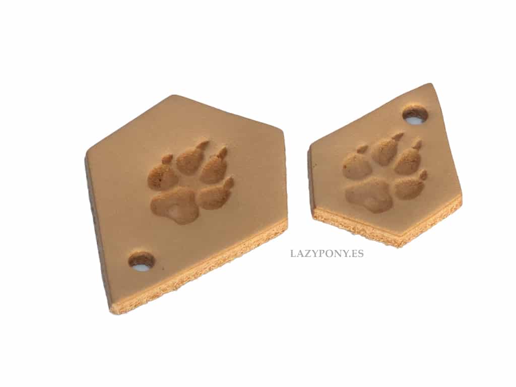 2477 Leather Paw Tags