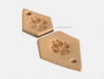 Leather bag tags with paw