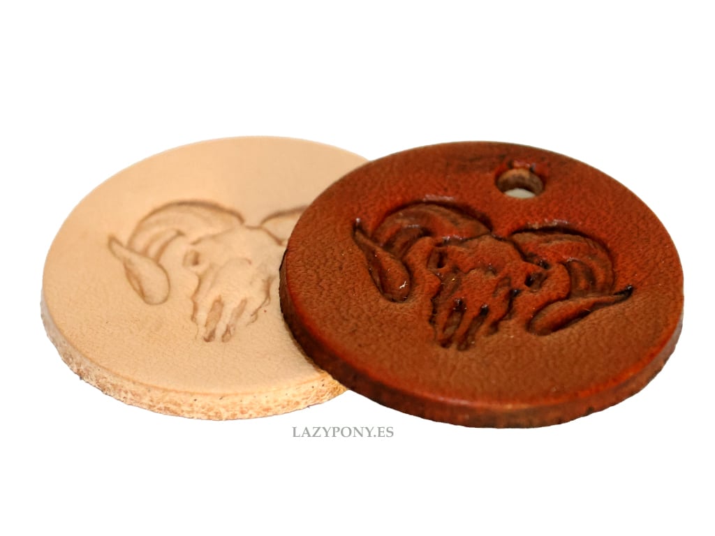 2496 Leather Set of 4 Ram Tags