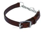 Pesonalized leather Chain Martingale Lazypony with Name Tag